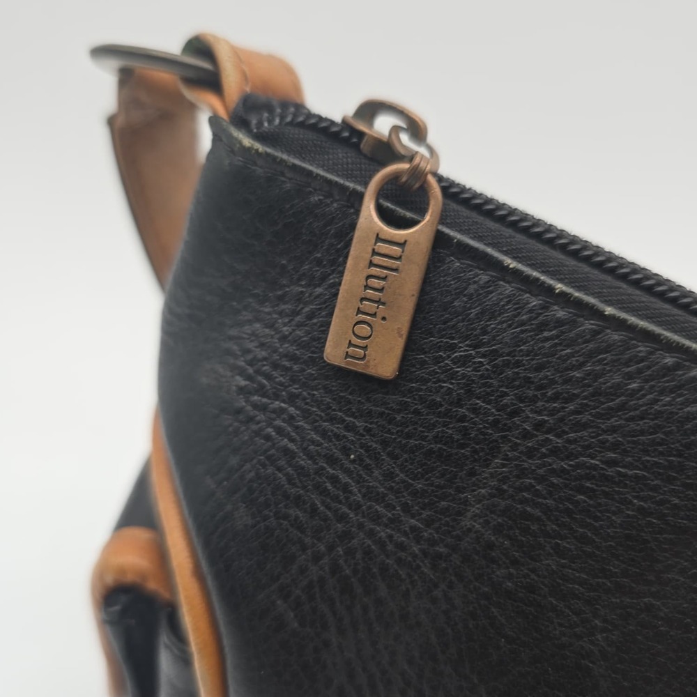 Illution Leather Handbag - Black and Brown - Picture 8 of 8